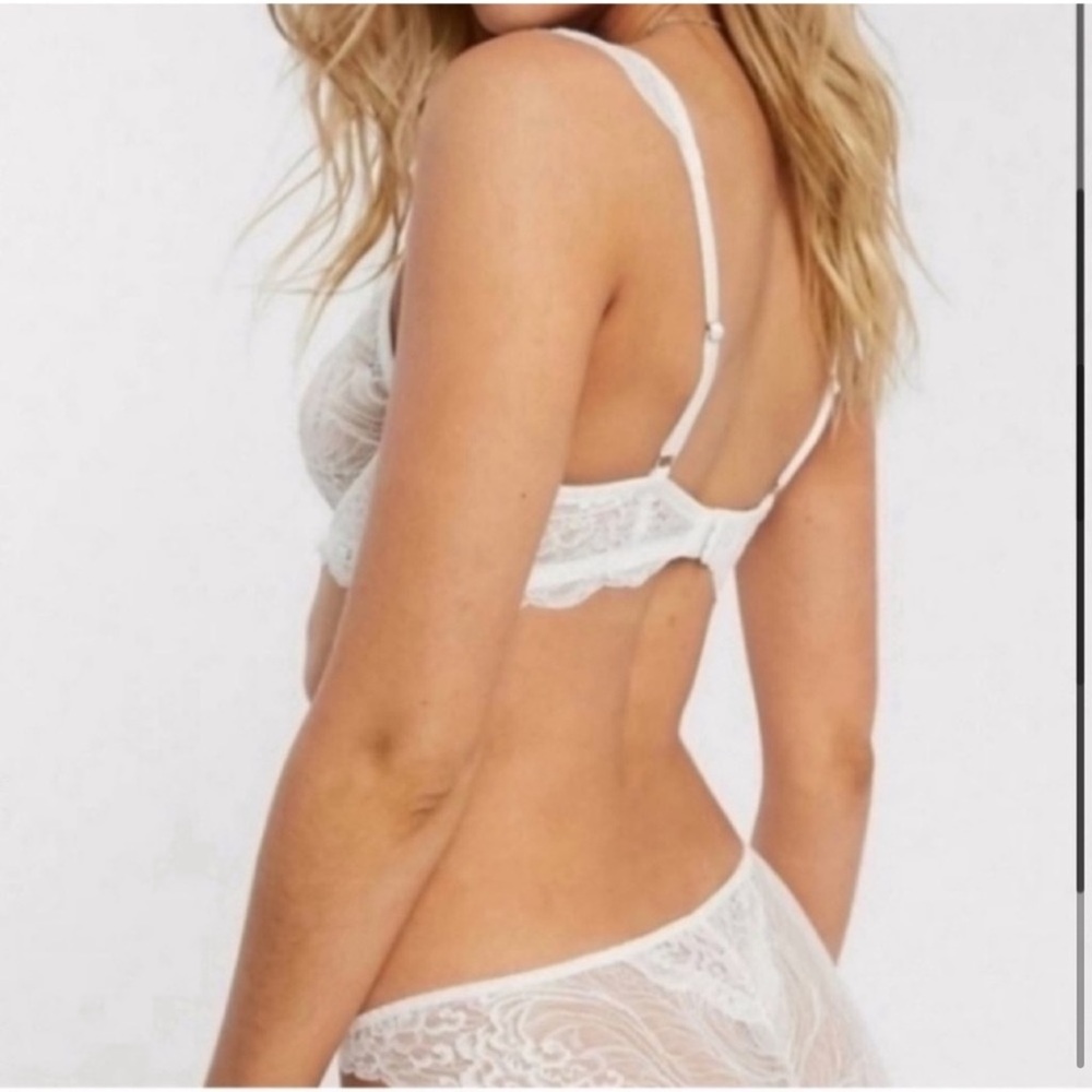 Lindex Ella M White Lace Bra 32C - Picture 4 of 4